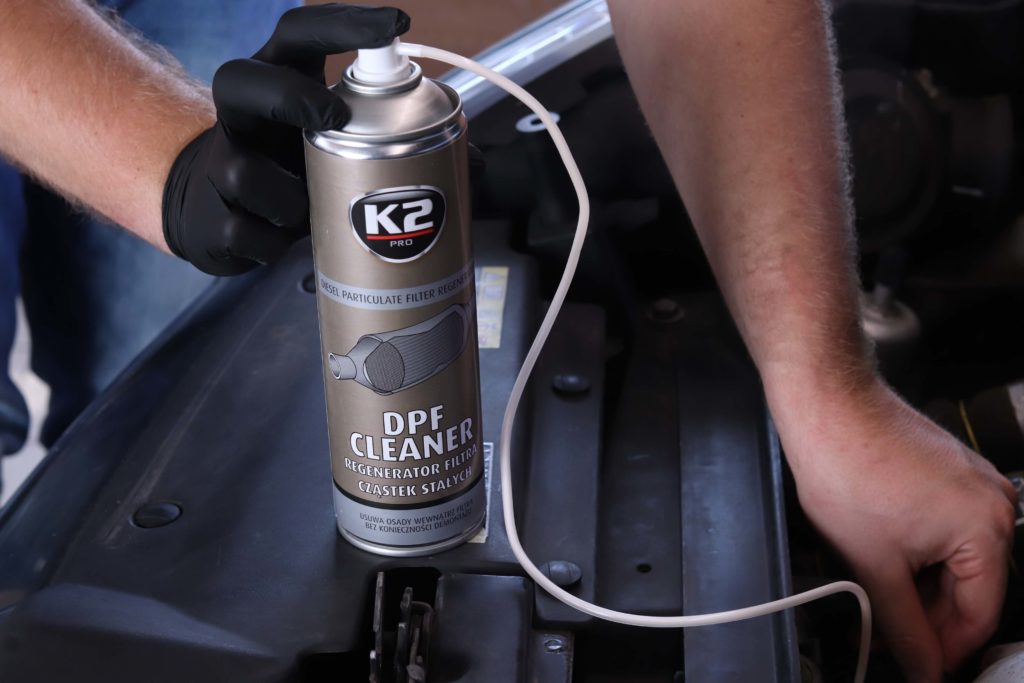Cleaning DPF by K2 DPF Cleaner